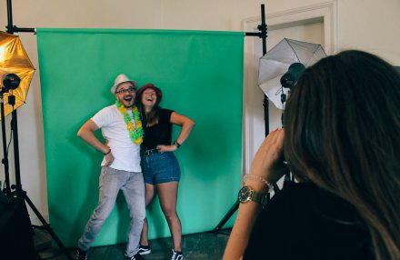 Gesundheitstag im Unternehmen: Greenscreen Fotosession