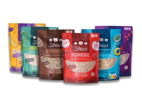 Porridge von 3Bears in verschiedenen Geschmacksrichtungen