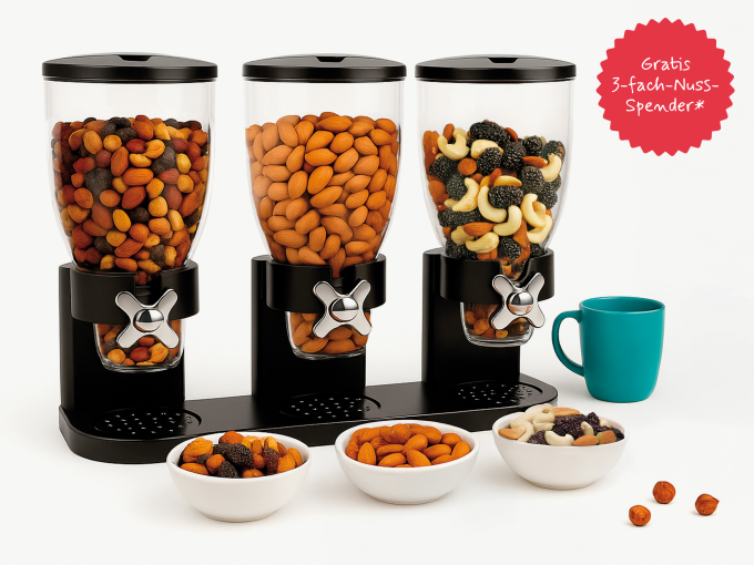 Nüsse fürs Büro aus dem Gratis-Nussspender